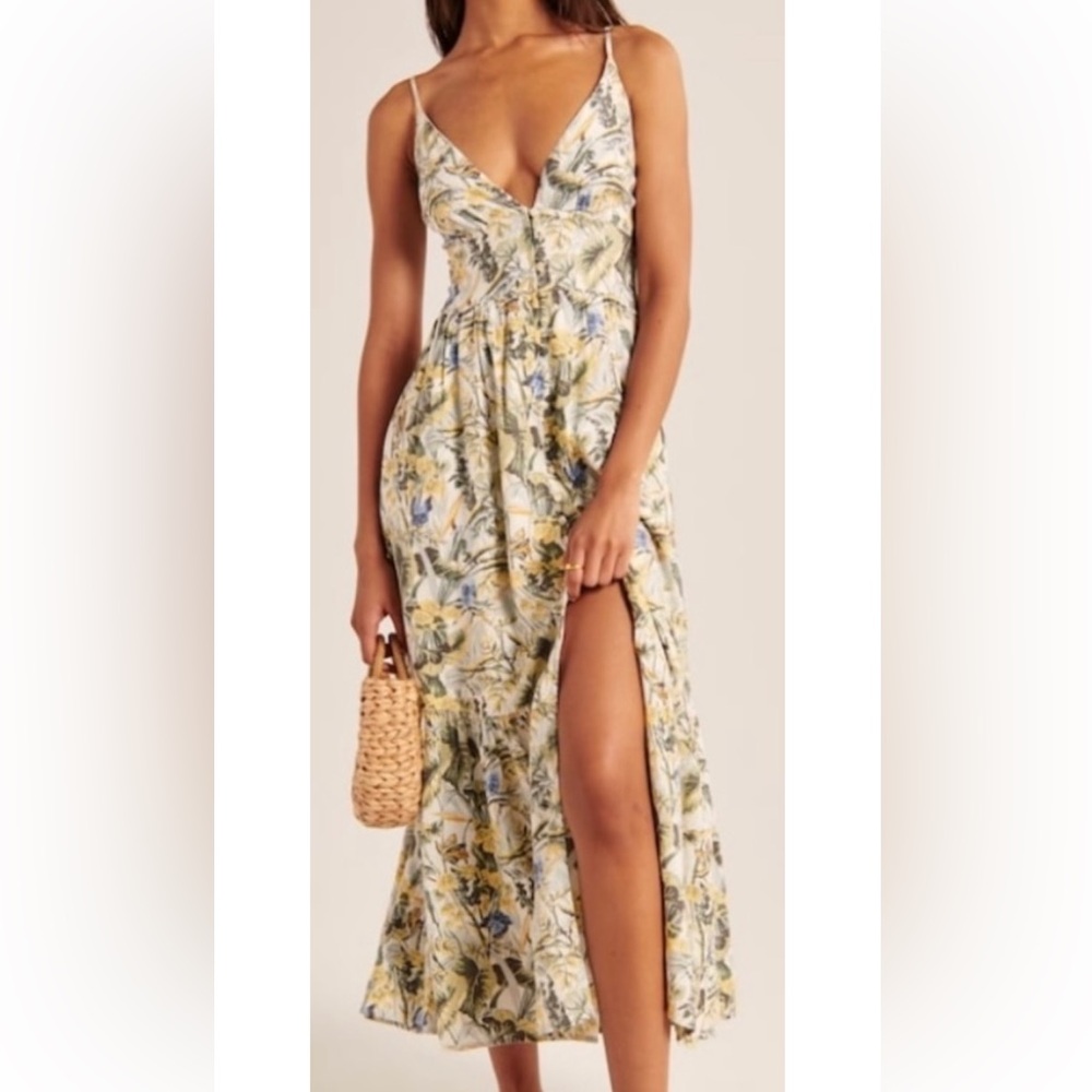 Abercrombie & Fitch maxi dress, floral SZ S luxury vacation bohemian old money